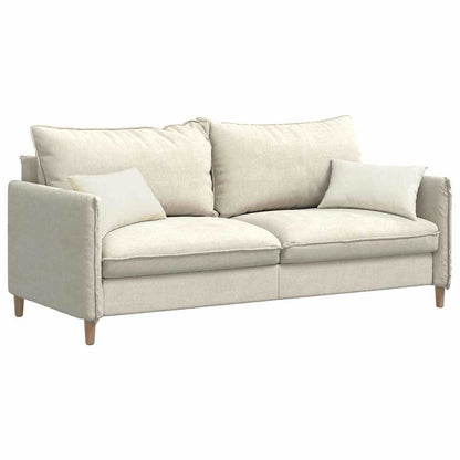 Sofa Kussens 2 pcs Crème 50 x 30 cm Katoen Stof