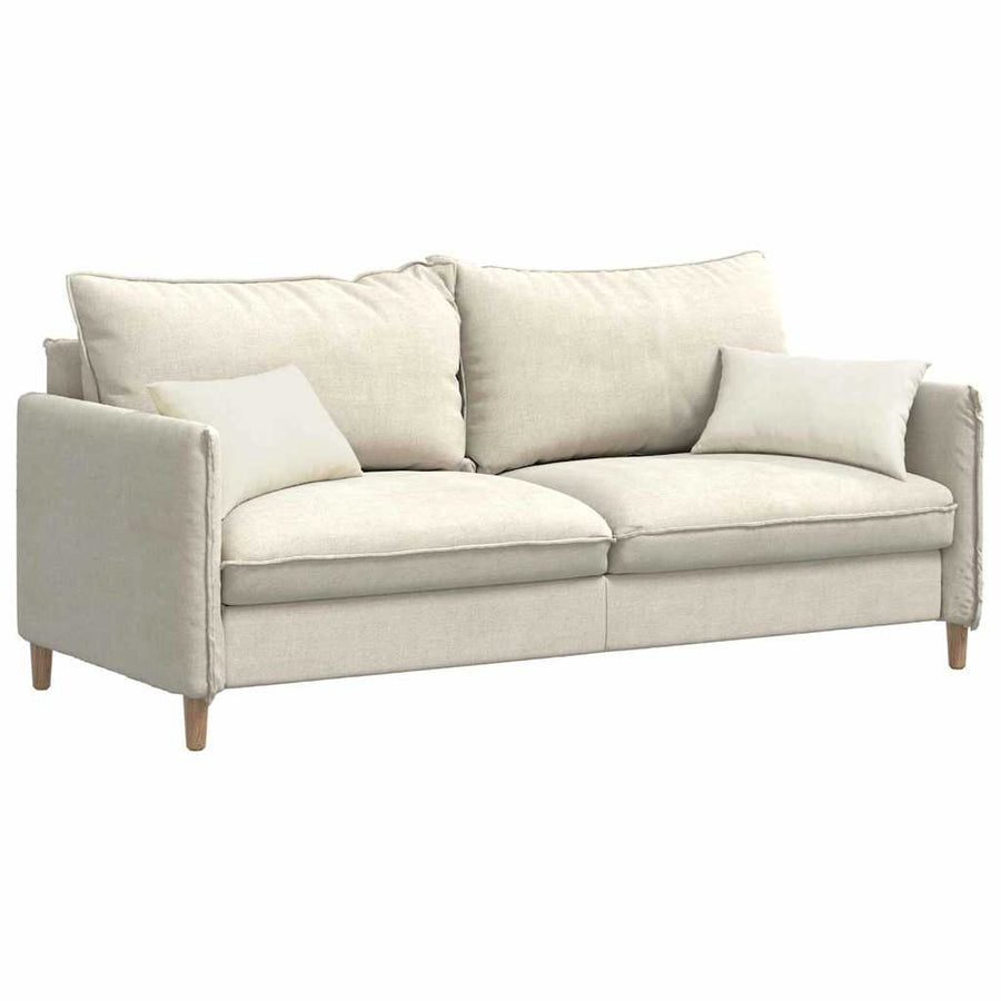 Sofa Kussens 2 pcs Crème 50 x 30 cm Katoen Stof