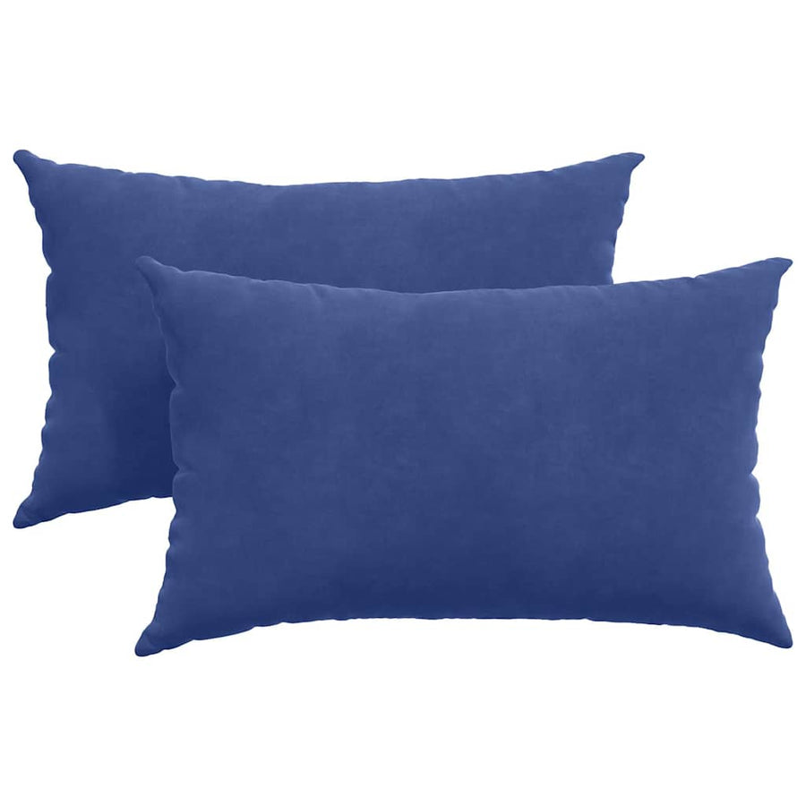 Sofa Kussens 2 pcs Politieblauw 50 x 30 cm Katoen Stof