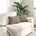 Sofa Kussens 2 stuks Taupe 50 x 30 cm Stof