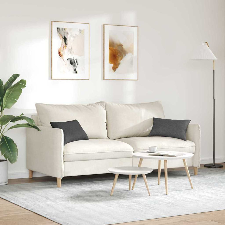 Sofa Kussens 2 pcs Donkergrijs 50 x 30 cm Katoen Stof