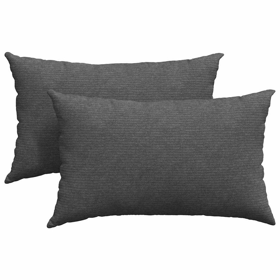 Sofa Kussens 2 pcs Donkergrijs 50 x 30 cm Katoen Stof