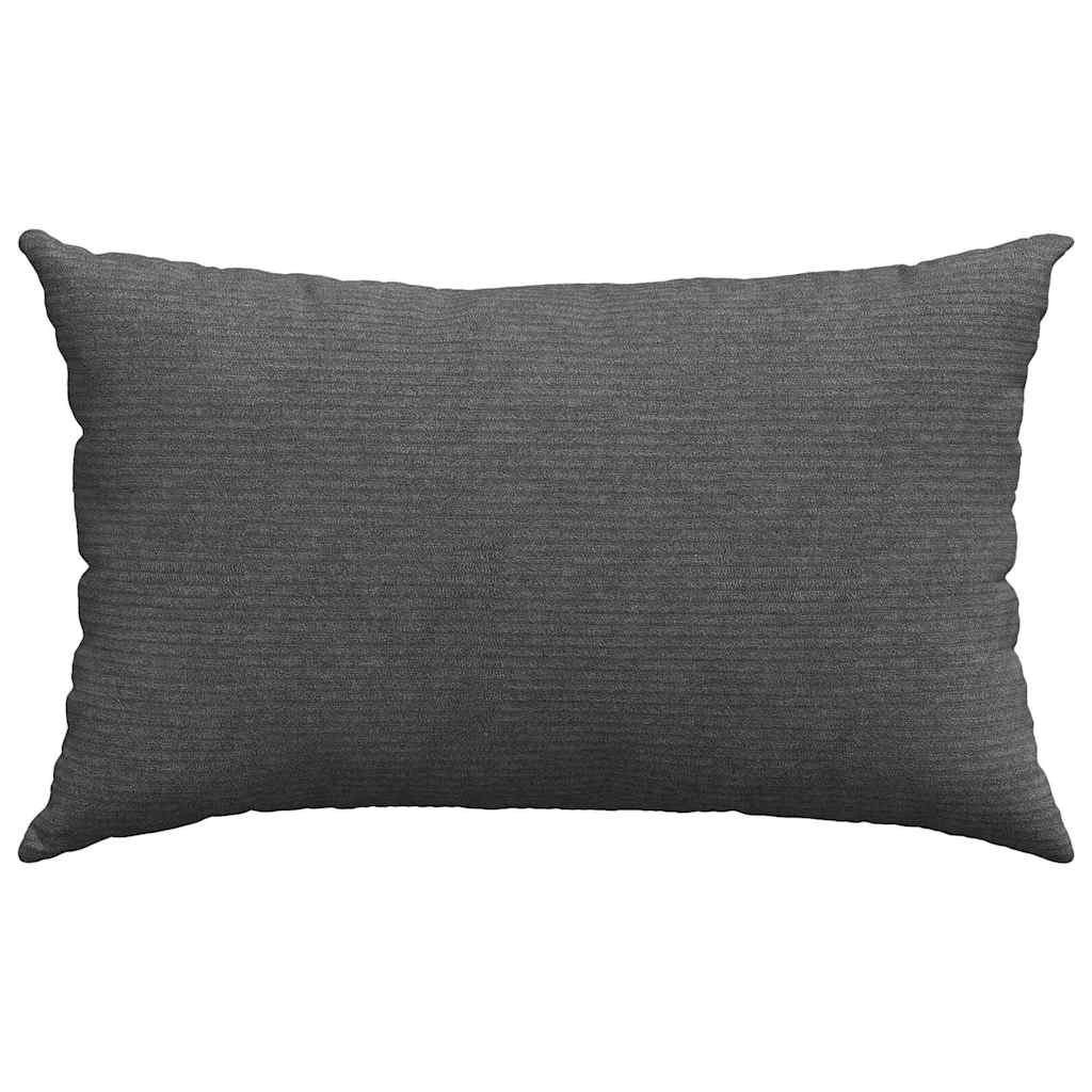 Sofa Kussens 2 pcs Donkergrijs 50 x 30 cm Katoen Stof