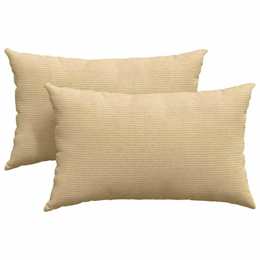 Sofa Kussens 2 pcs Grijs groen 50 x 30 cm Katoen Stof