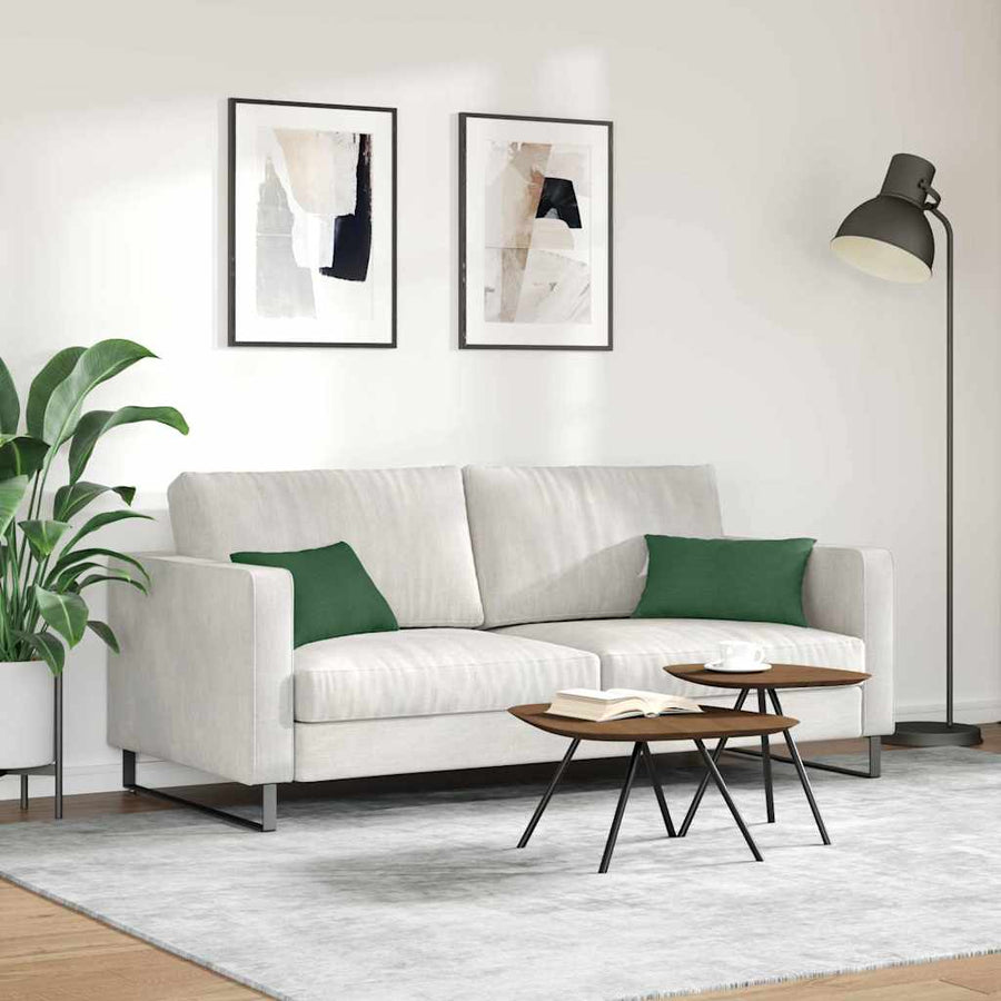 Sofa Kussens 2 pcs Donkergroen 50 x 30 cm Katoen Stof