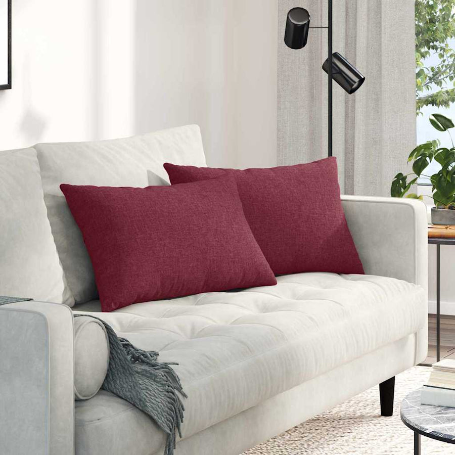 Sofa Kussens 2 pcs Wijnrood 40 x 60 cm