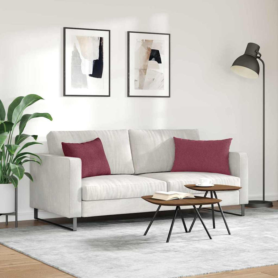 Sofa Kussens 2 pcs Wijnrood 40 x 60 cm