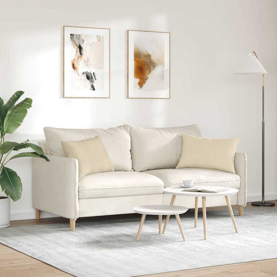 Sofa Kussens 2 pcs Crème 40 x 60 cm Stof