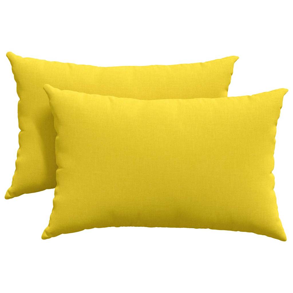Sofa Kussens 2 pcs Lichtgeel 40 x 60 cm Stof