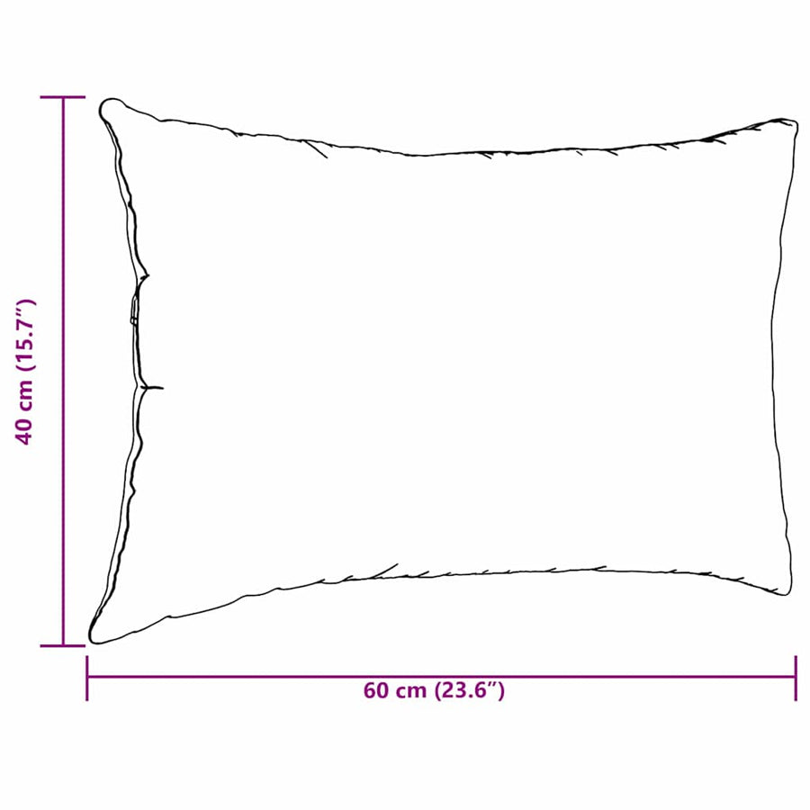 Sofa Kussens 2 pcs Lichtgeel 40 x 60 cm Stof