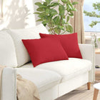 Bankkussens 2 stuks rood 60x40 cm stof