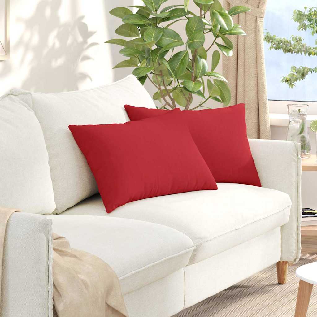 Sofa Kussens 2 pcs Rood 40 x 60 cm Stof