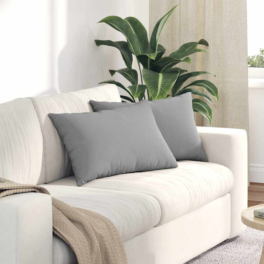 Sofa Kussens 2 pcs Grijs 40 x 60 cm Stof