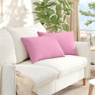 Bankkussens 2 stuks roze 60x40 cm stof