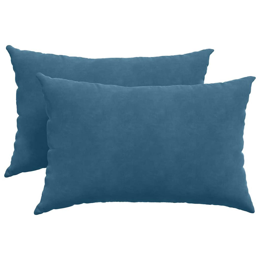 Sofa Kussens 2 pcs Blauw 60 x 40 cm Katoen Stof