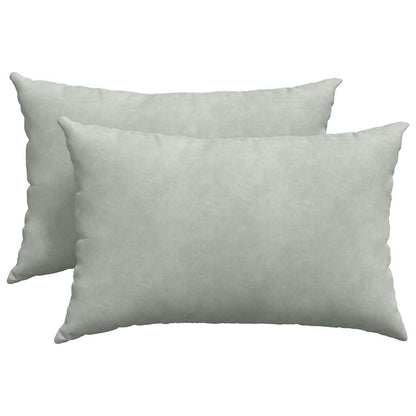 Sofa Kussens 2 pcs Lichtgrijs 60 x 40 cm Katoen Stof