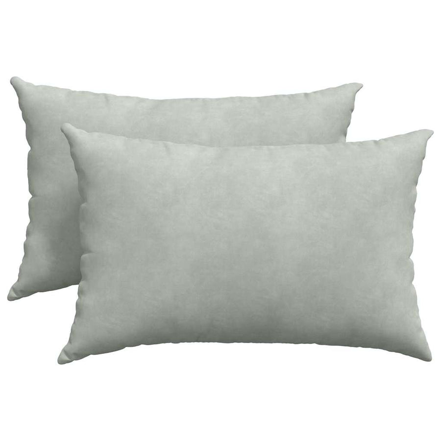 Sofa Kussens 2 pcs Lichtgrijs 60 x 40 cm Katoen Stof