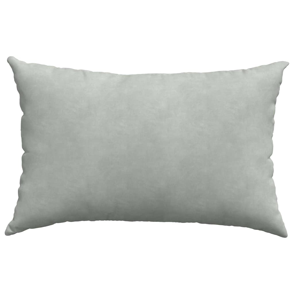 Sofa Kussens 2 pcs Lichtgrijs 60 x 40 cm Katoen Stof