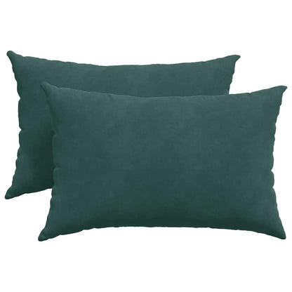Sofa Kussens 2 pcs Donkergroen 60 x 40 cm Katoen Stof