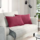 Sofa Cushions 2 pieces Wine Red 60 x 40 cm Corduroy