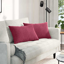 Sofa Kussens 2 pcs Wijnrood 60 x 40 cm Katoen Stof