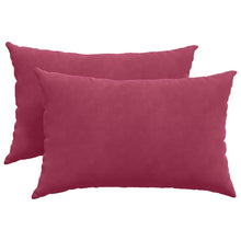 Sofa Kussens 2 pcs Wijnrood 60 x 40 cm Katoen Stof