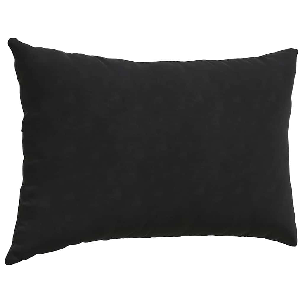 Sofa Kussens 2 pcs Zwart 60 x 40 cm Katoen Stof