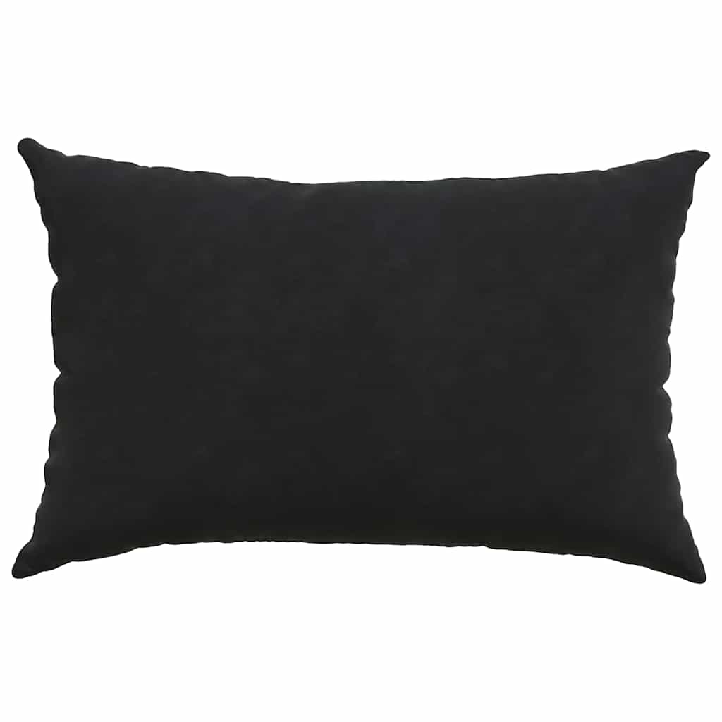 Sofa Kussens 2 pcs Zwart 60 x 40 cm Katoen Stof