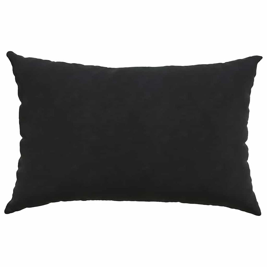Sofa Kussens 2 pcs Zwart 60 x 40 cm Katoen Stof