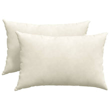 Sofa Kussens 2 pcs Crème 60 x 40 cm Katoen Stof