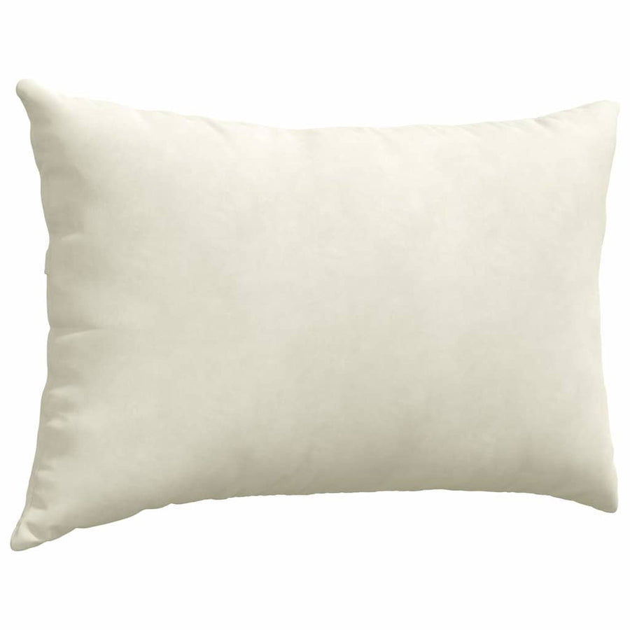 Sofa Kussens 2 pcs Crème 60 x 40 cm Katoen Stof