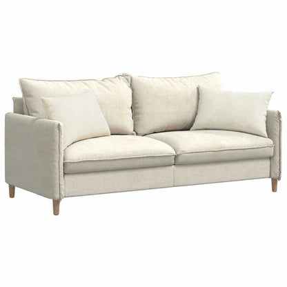 Sofa Kussens 2 pcs Crème 60 x 40 cm Katoen Stof
