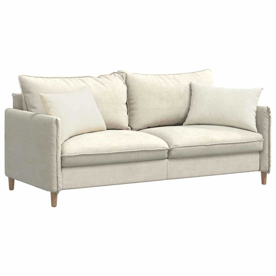 Sofa Kussens 2 pcs Crème 60 x 40 cm Katoen Stof