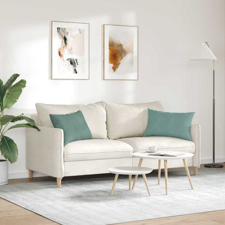 Sofa Kussens 2 pcs Zeegroen 60 x 40 cm Katoen Stof