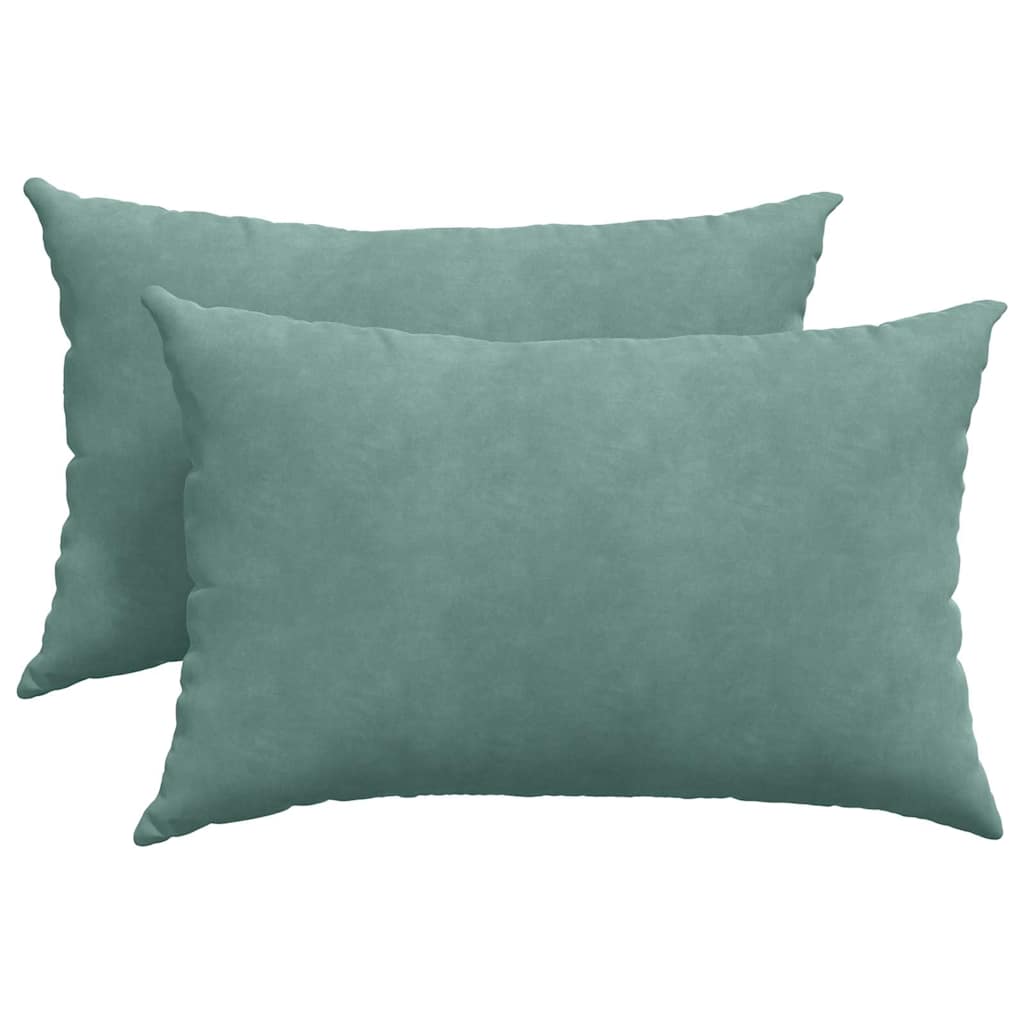 Sofa Kussens 2 pcs Zeegroen 60 x 40 cm Katoen Stof