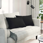 Sofa kussens 2 stuks 60x40 cm zwart stof