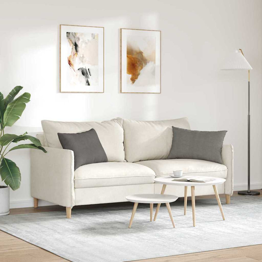 Sofa Kussens 2 pcs Lichtgrijs 60 x 40 cm Katoen Stof