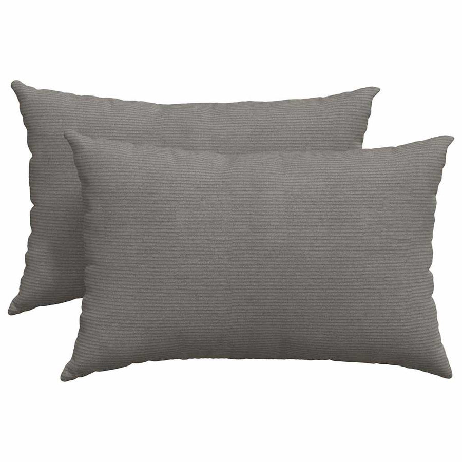 Sofa Kussens 2 pcs Lichtgrijs 60 x 40 cm Katoen Stof