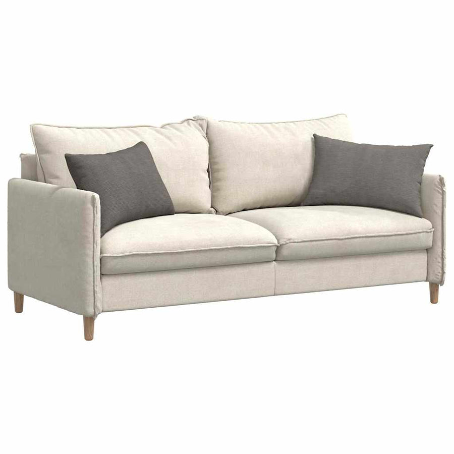 Sofa Kussens 2 pcs Lichtgrijs 60 x 40 cm Katoen Stof