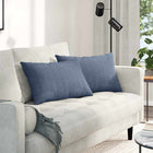 Sofa Cushions 2 pieces Blue 60 x 40 cm Corduroy