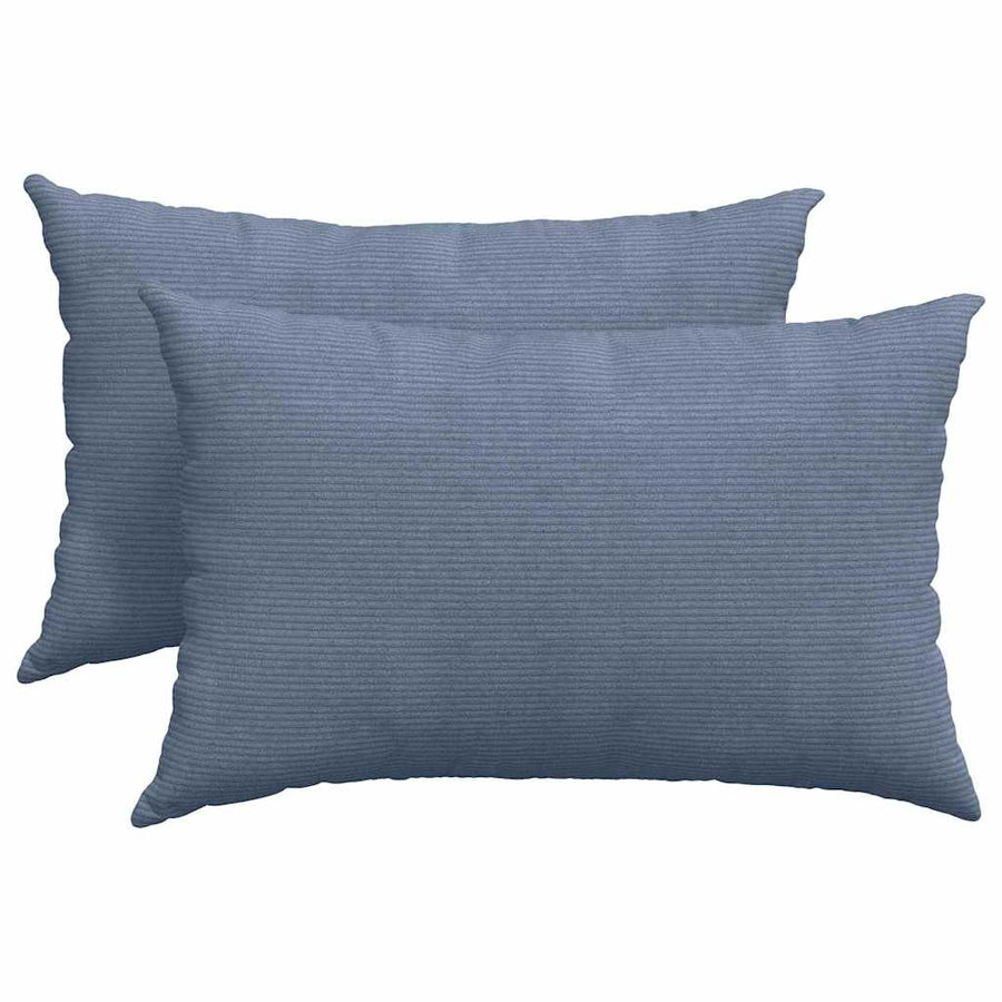 Sofa Kussens 2 pcs Blauw 60 x 40 cm Katoen Stof