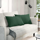 Sofa Cushions 2 pieces Dark Green 60 x 40 cm Corduroy