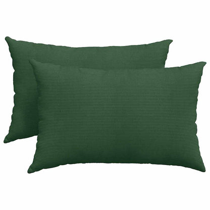 Sofa Kussens 2 pcs Donkergroen 60 x 40 cm Katoen Stof