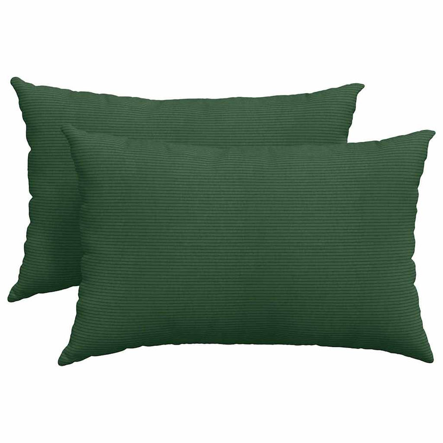 Sofa Kussens 2 pcs Donkergroen 60 x 40 cm Katoen Stof