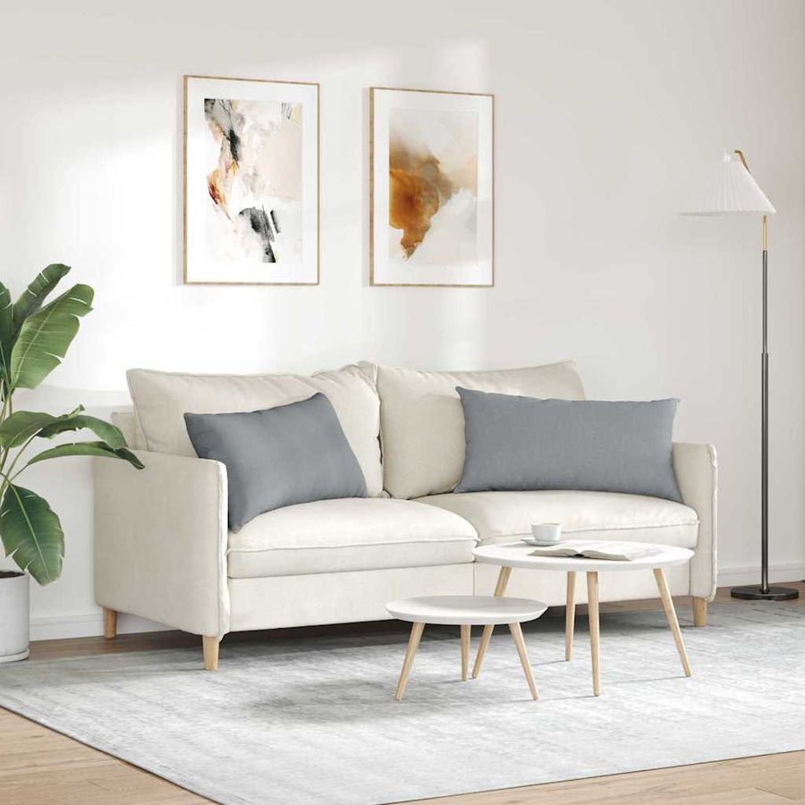 Sofa Kussens Lichtgrijs Stof