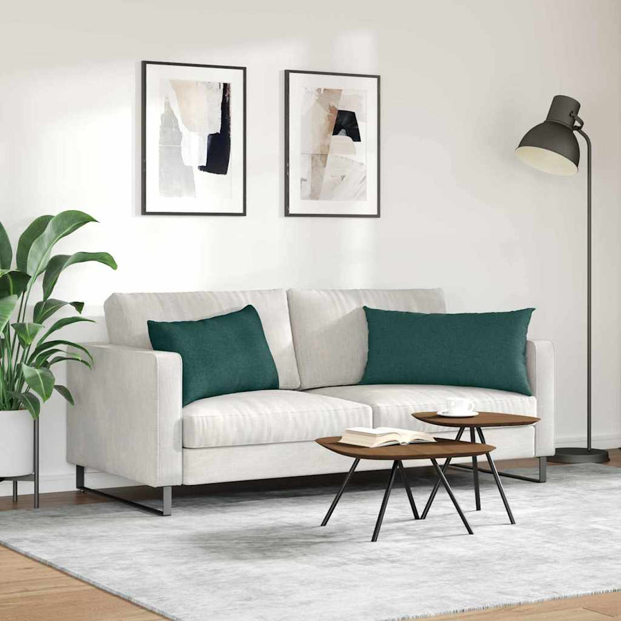 Sofa Kussens Donkergroen Stof