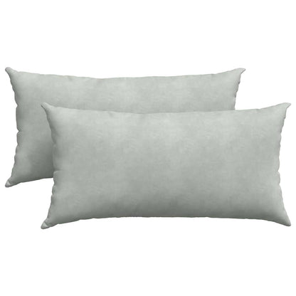 Sofa Kussens 2 pcs Lichtgrijs 80 x 40 cm Katoen Stof