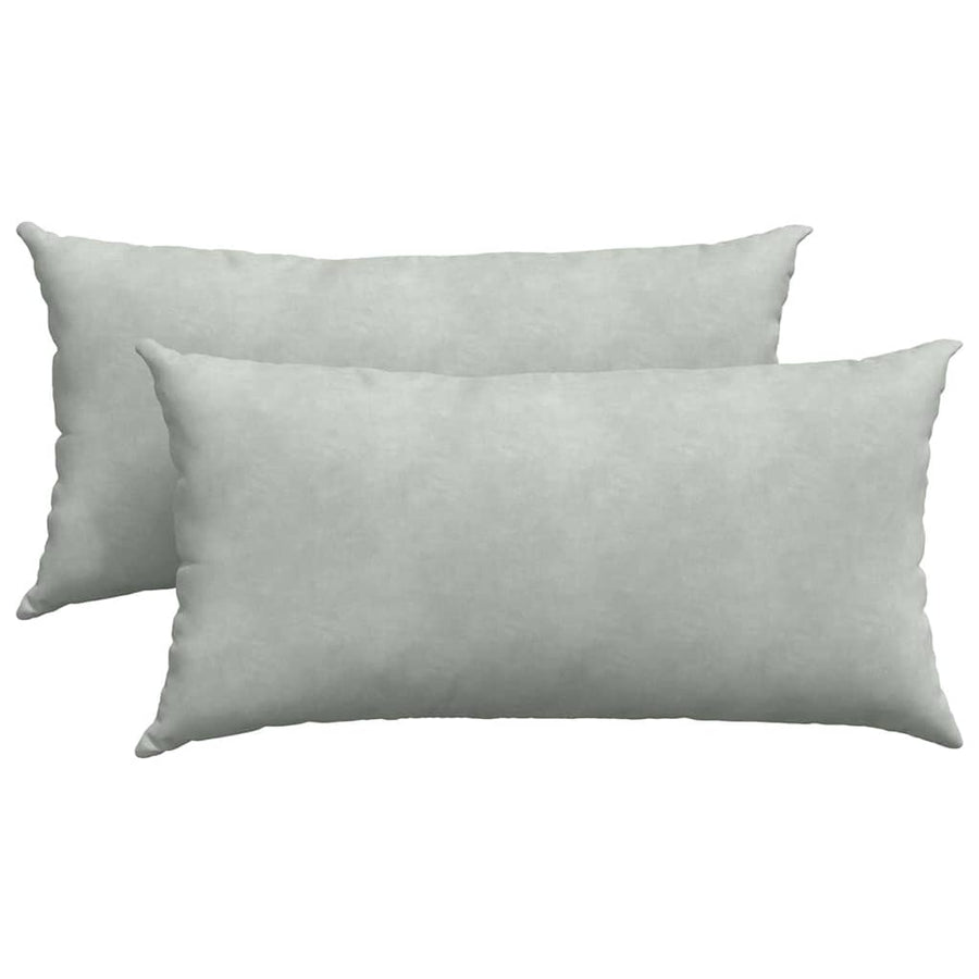 Sofa Kussens 2 pcs Lichtgrijs 80 x 40 cm Katoen Stof