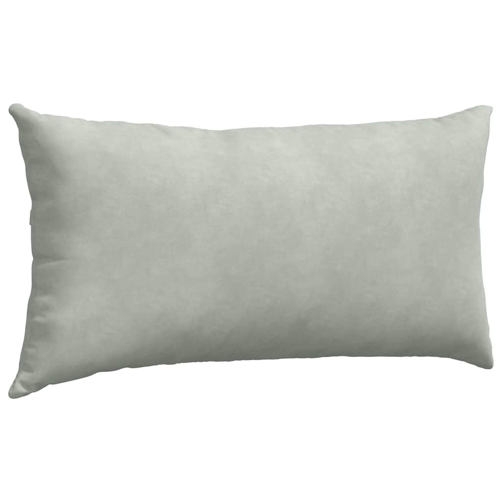Sofa Kussens 2 pcs Lichtgrijs 80 x 40 cm Katoen Stof