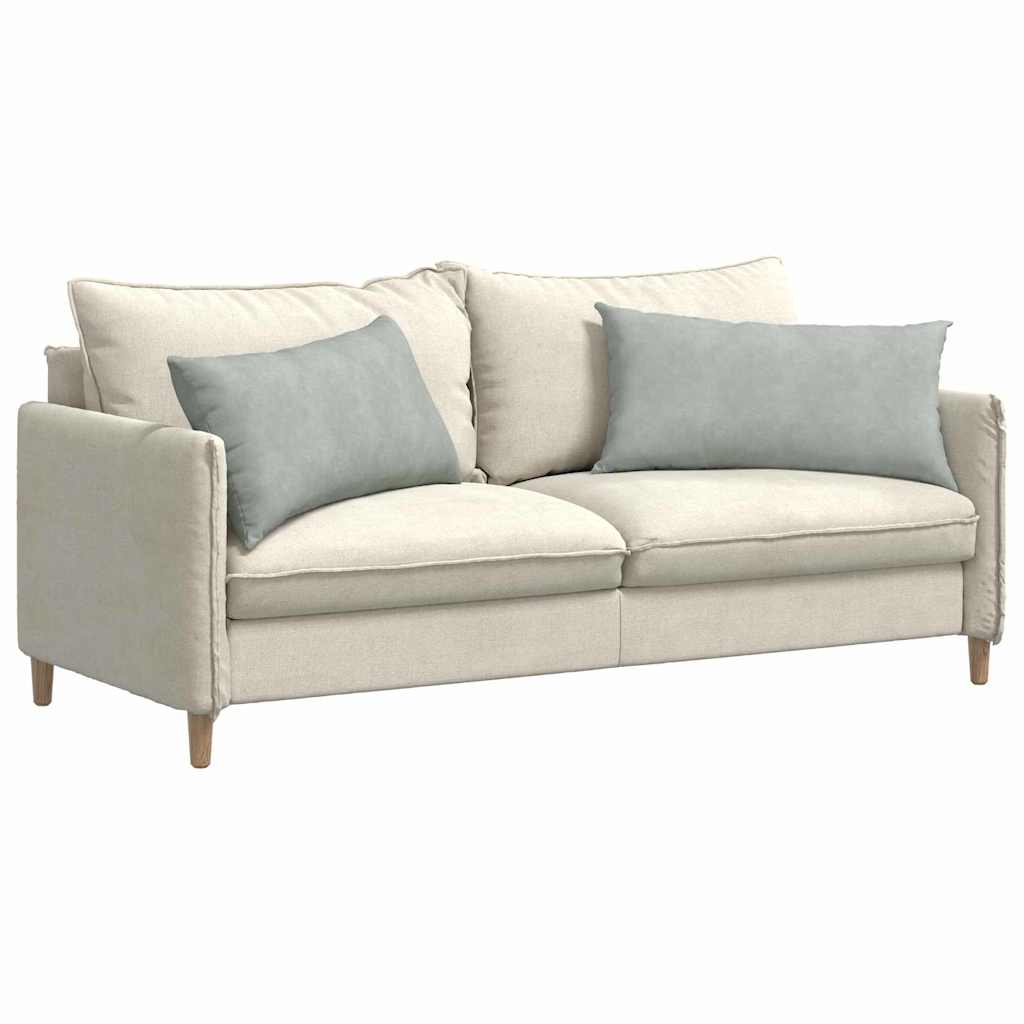 Sofa Kussens 2 pcs Lichtgrijs 80 x 40 cm Katoen Stof